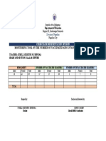 JUPITER Dist 5 Monitoring Tool On Vaccinated Teachers and Learners Form For Adviser