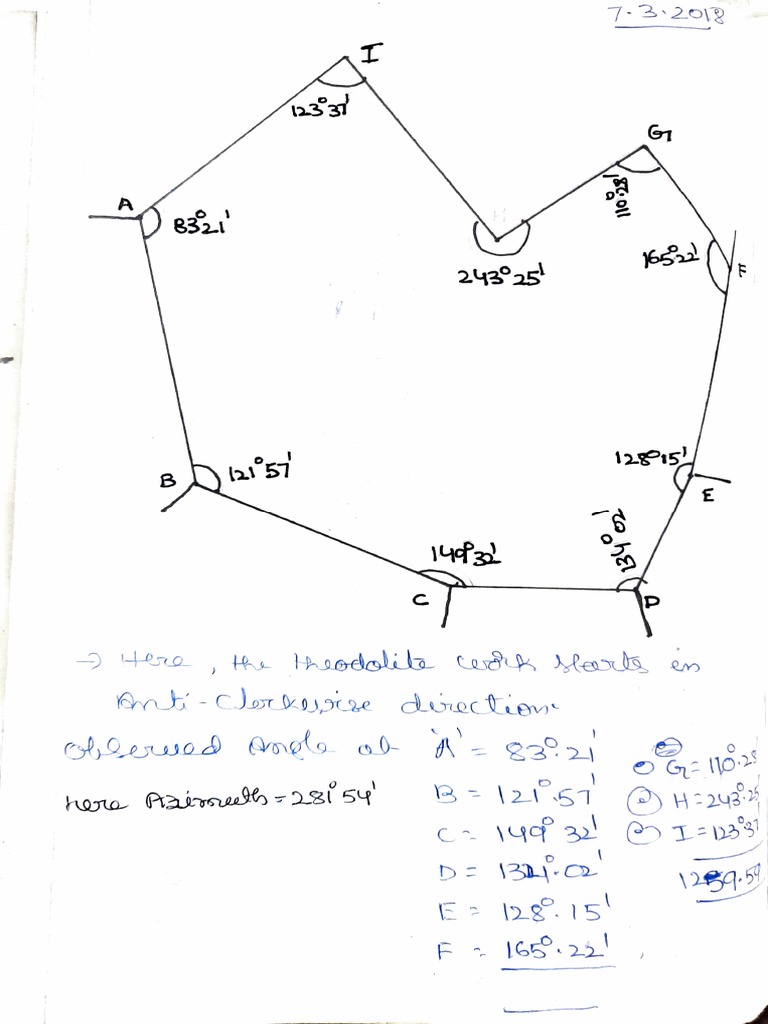 Traverse Calculation 17 Mar 2022 | PDF