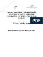 Política, Legislación y Administración Del Sistema Educativo Argentino
