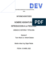 Informe - Semanal - Monitoreo - INTRODUCCION A LA TEOLOGIA (03 ABRIL)