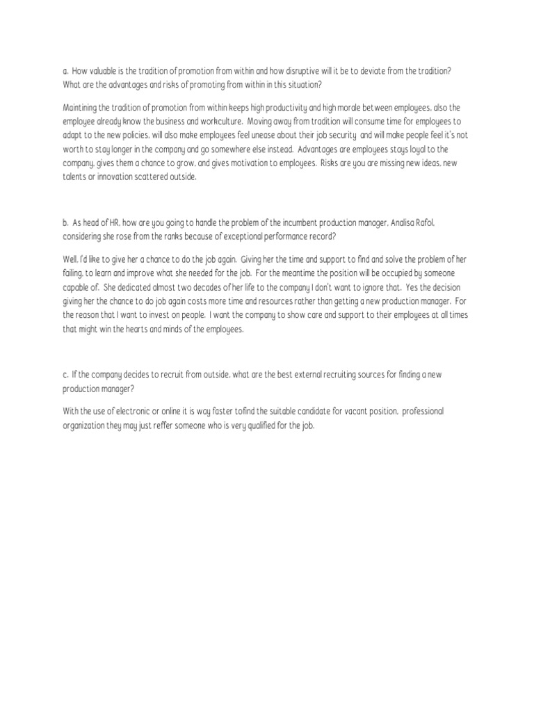 Recruitment Case Study | PDF