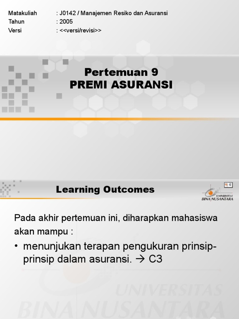 Premi Asuransi | PDF