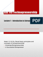 Lecture 1 - Introduction To Technopreneurship