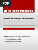 Lecture 1 - Introduction To Technopreneurship