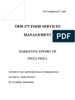 TRM 375.01 MARKETING EFFORT OF PİZZA PİZZA