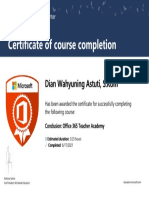 Certificate of Course Completion: Dian Wahyuning Astuti, S.Kom Dian Wahyuning Astuti, S.Kom