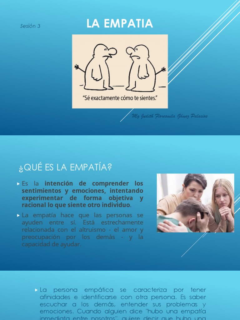 Sesión 3 - La Empatia | PDF | Empatía | Las emociones