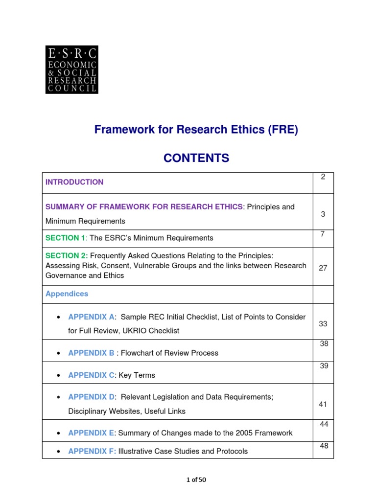 Framework For Research Ethics 2010 - tcm6-35811 | PDF | Institutional ...