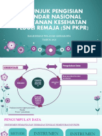 Petunjuk Pengisian Standar Nasional Pelayanan Kesehatan Peduli Remaja