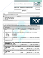 Form Deteksi Dini Coronavirus Disease (Covid-19) - RDT 2020
