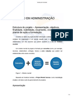 Estrutura do projeto_Apresentação, objetivos, finalidade, viabilidade, orçamento, cronograma, planos de ação e formatação