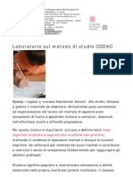 Corso Sul Metodo Di Studio CSDAC