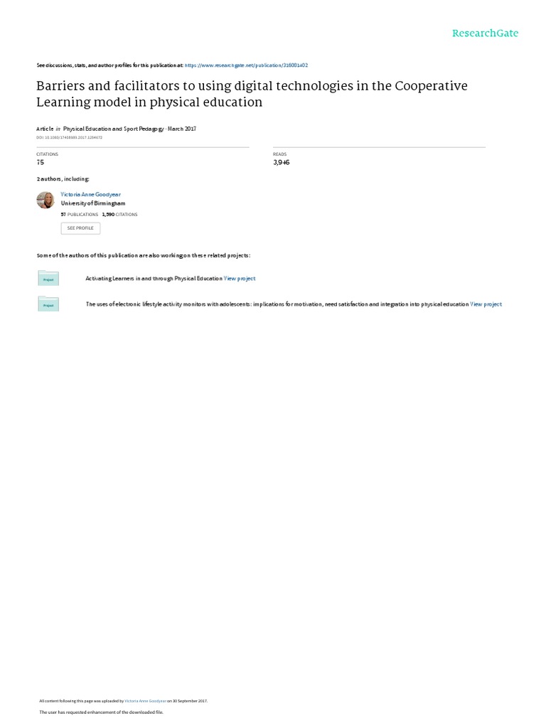 Barriers and Facilitators To Using Digital Technologies in The ...