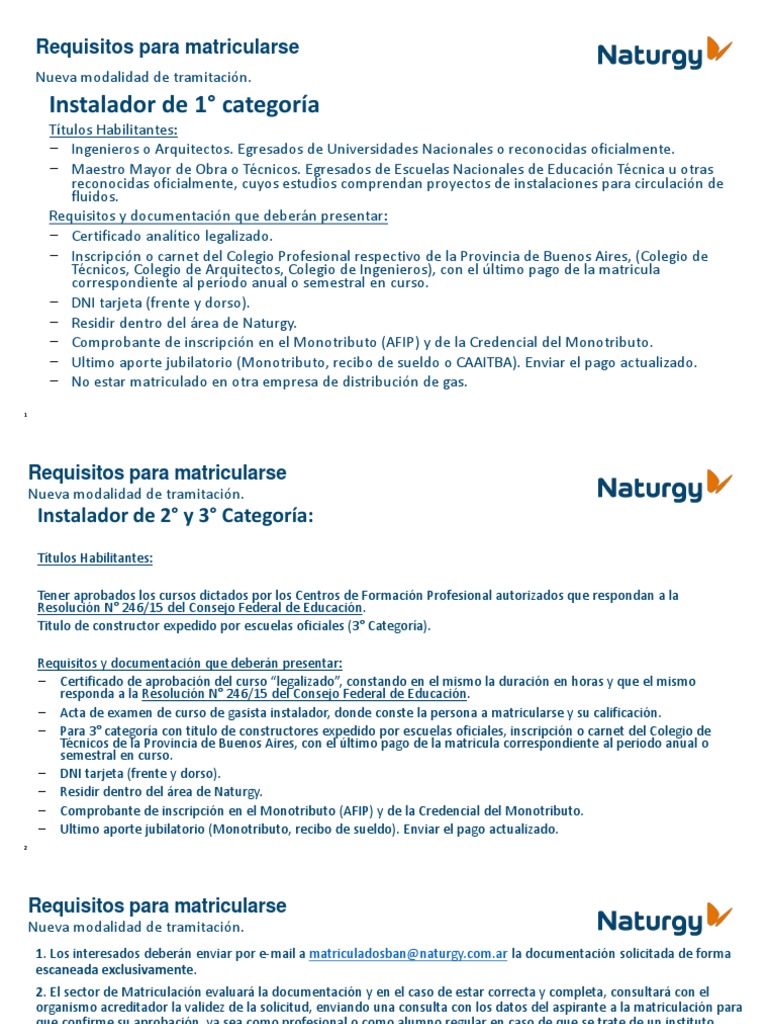 Requisitos para Matricularse | PDF