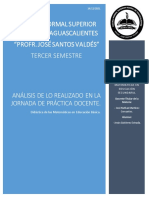 ANÁLISIS DE LO REALIZADO EN LA JORNADA DE PRÁCTICA DOCENTE. Jesús Gutiérrez Estrada.