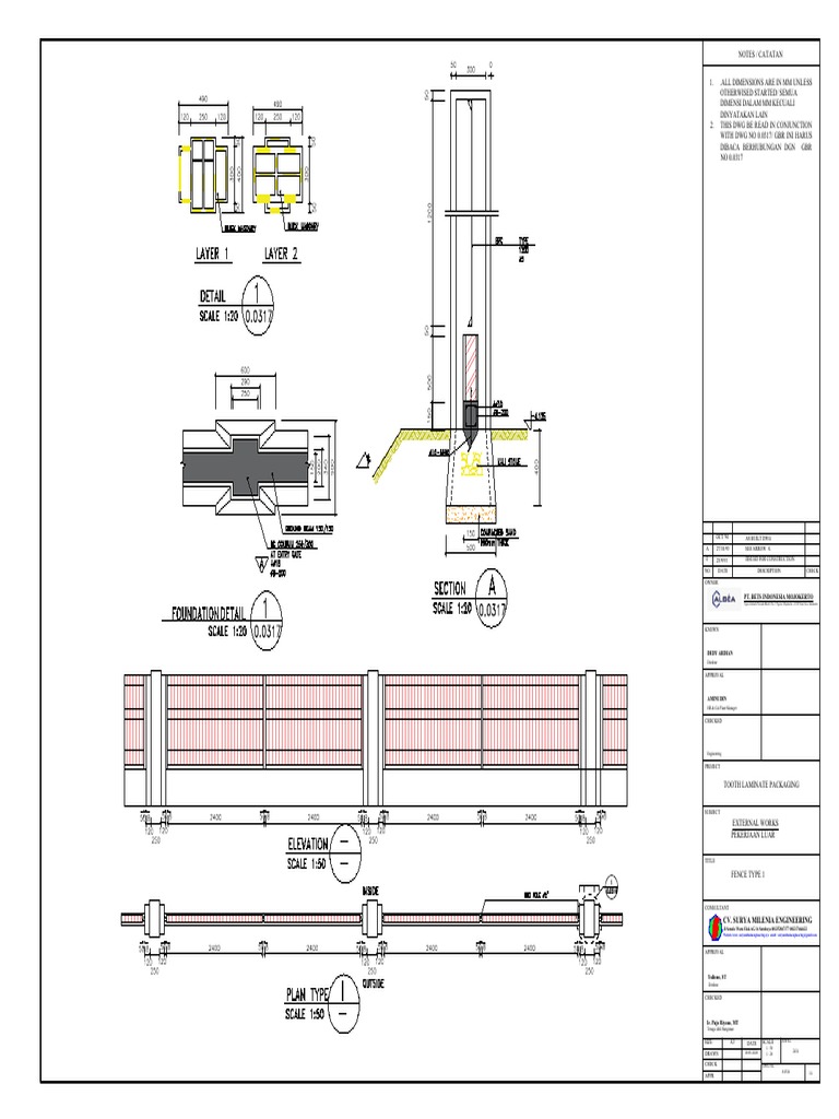 Type 1 Fence Construction Details | PDF