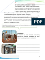 Vocaciones Productivas de La Zona, Barrio Comunidad o Región