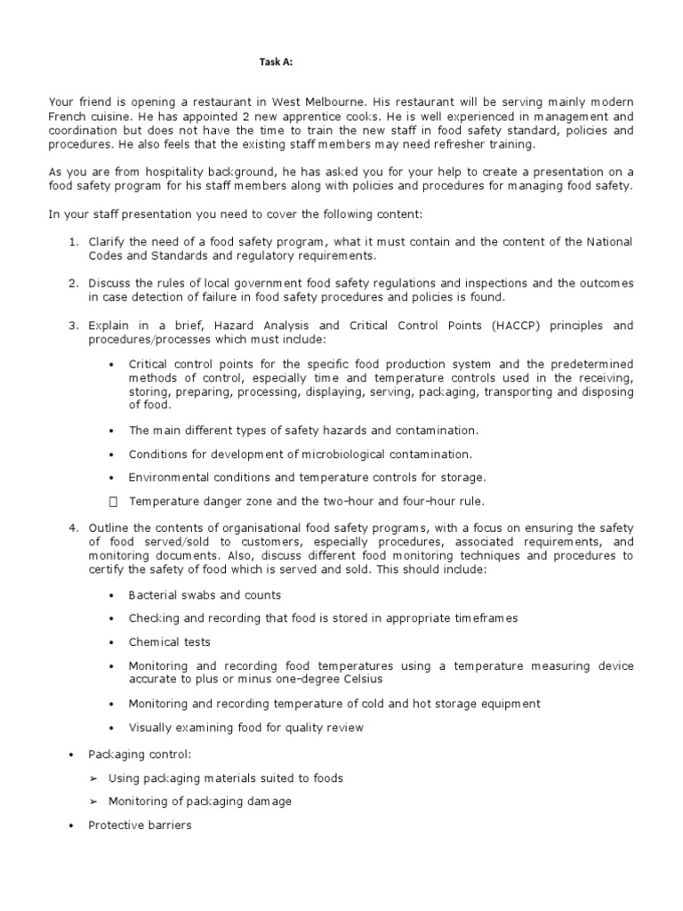 Food Safety Training for Restaurant Staff | PDF | Foods | Food Safety