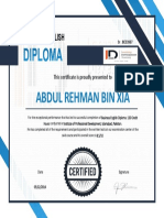 Academic Diploma Certificate Template