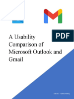 A Usability Comparison of Microsoft Outlook and Gmail