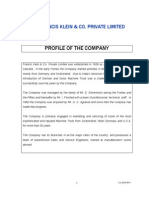 Profile of The Company: Francis Klein & Co. Private Limited