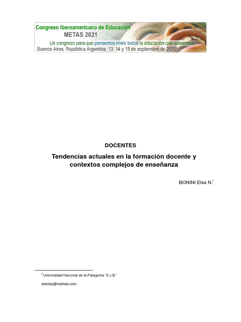 Tendencias en La Formacion Docente | PDF | Plan de estudios | Maestros