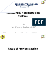 Interacting & Noninteracting Systems