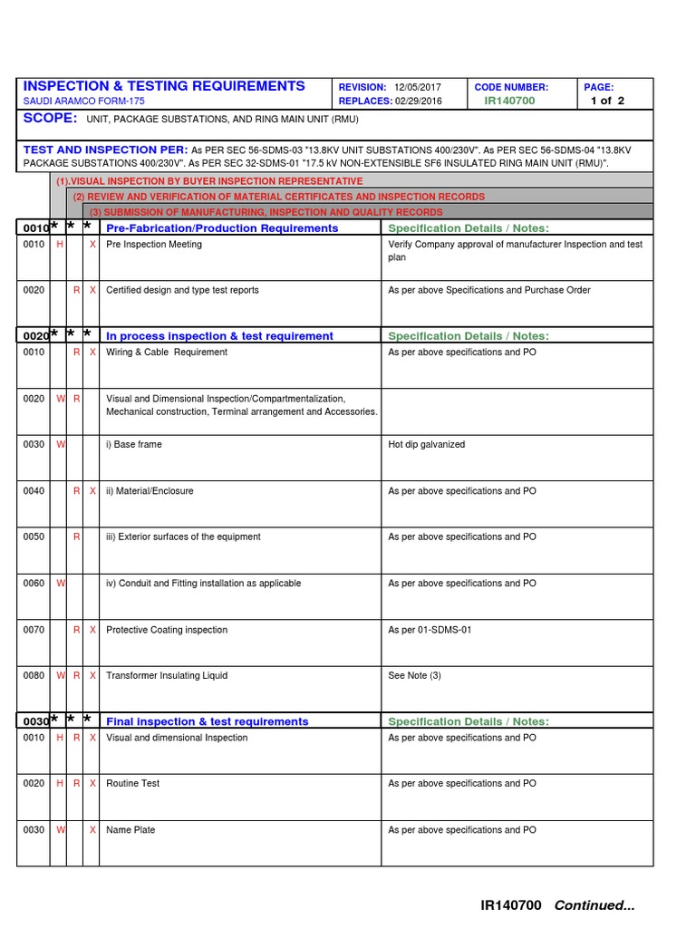 Saudi Aramco Inspection & Testing Guide | PDF | Specification ...