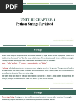 Unit-Iii Chapter-1: Python Strings Revisited