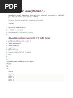 Recursion in Java (Module-1)