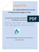 New Course File Format For Faculty