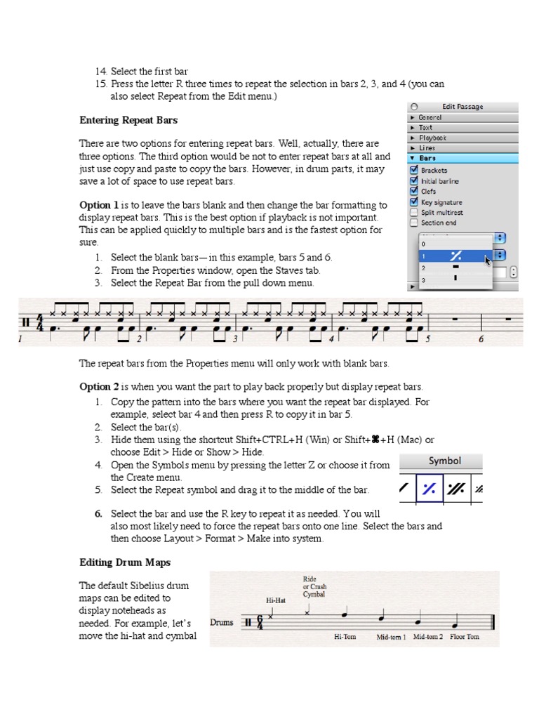 Drum Set Notation Sibelius (Trascinato) 3 | PDF