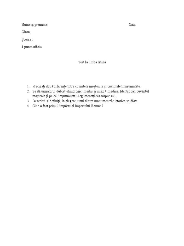 TEST Latina | PDF