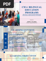 CM 4: Bilingual Education Programs: (Eng Elt 2: Language Programs and Policies in Multilingual Societies)