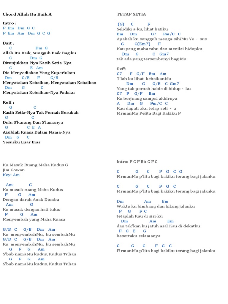 Chord Allah Itu Baik A Pdf