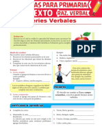 Formas de Series Verbales para Sexto Grado de Primaria