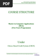 Course Structure: Master in Computer Applications (MCA) (Two Years Programme)