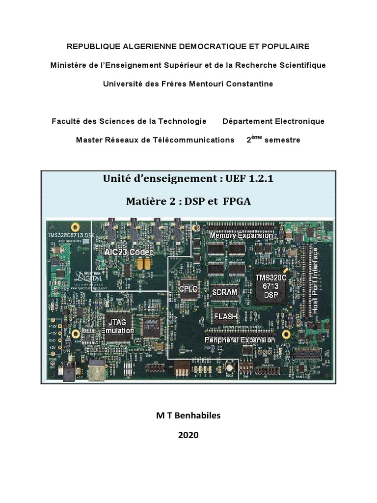 DSP Fpga | PDF | Processeur de signal numérique | Processeur