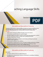 Teaching Language Skills: Session Three