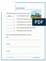 Worksheet Tenses of Verb