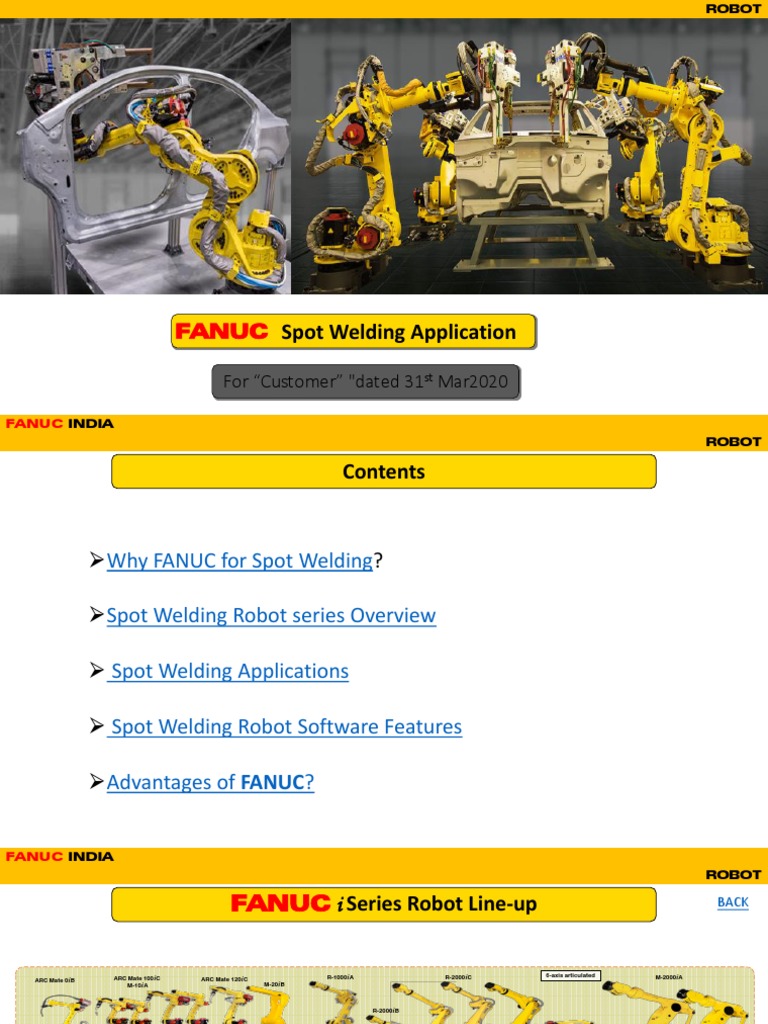 FANUC Spot Welding Robot Overview | PDF | Robot | Robotics