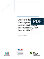 Guide D Aide À La Mise en Place D Une Gestion Électronique Des Documents (GED) Dans Les MDPH