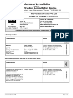 Schedule of Accreditation United Kingdom Accreditation Service