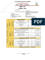 2do Grado - Syllabus