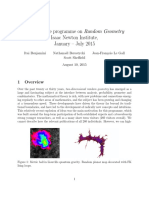 Report of The Programme On Random Geometry Isaac Newton Institute, January - July 2015