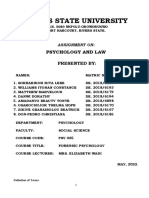 Psychology and Law (Group 1)