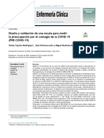 Dise No y Validación de Una Escala para Medir La Preocupación Por El Contagio de La COVID-19 (PRE-COVID-19)