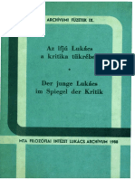 Az Ifjú Lukács A Kritika Tükrében ArchivumiFuzetek 1988 09