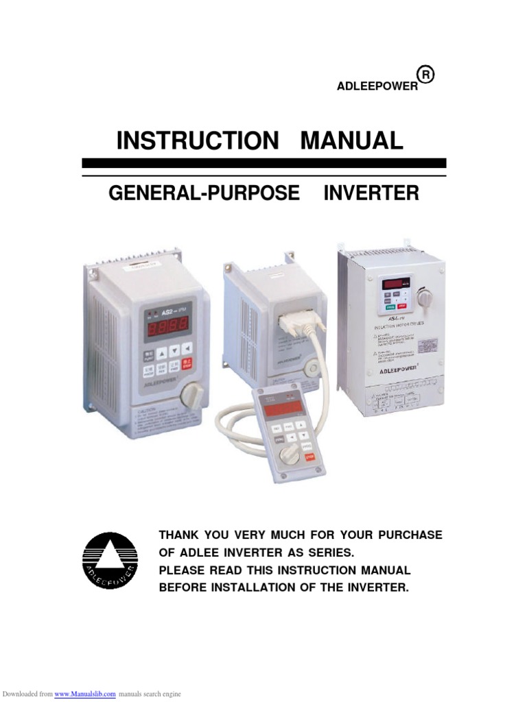 Adleepower Inverter Instruction Manual | PDF | Power Supply | Power ...
