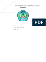 Efektifitas Proses Pembelajaran Online Dalam Masa Pandemi: Penyusun: Nama: Qoni Atur Rahmah Absen: 29